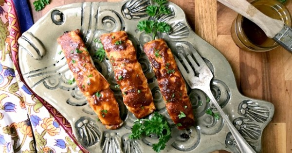 Spicy Salmon with Mustard and Molasses